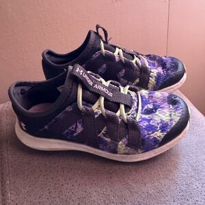 Under Armour Kids' Purple and Black Sneakers